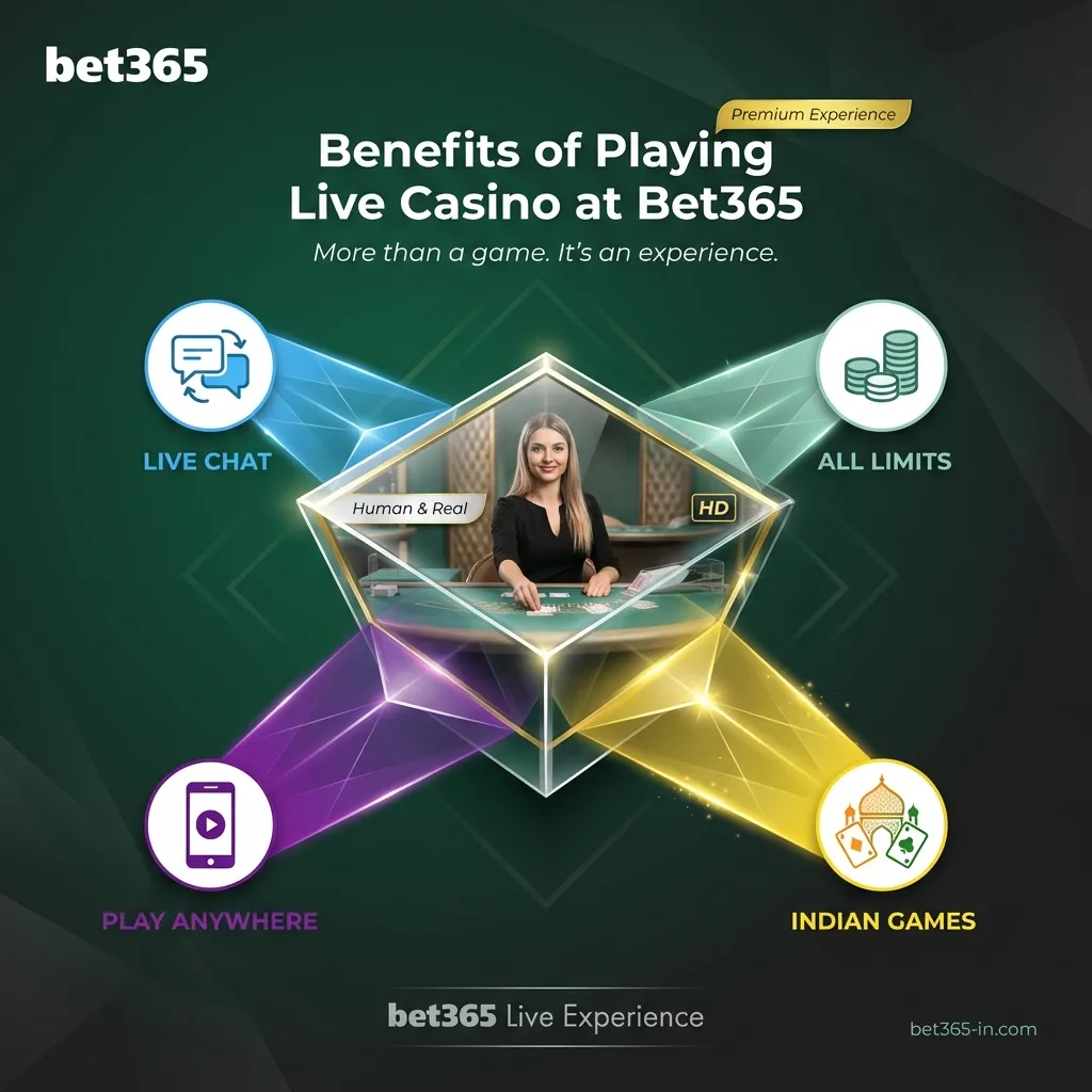 Benefits of playing live casino at Bet365 for Indian players