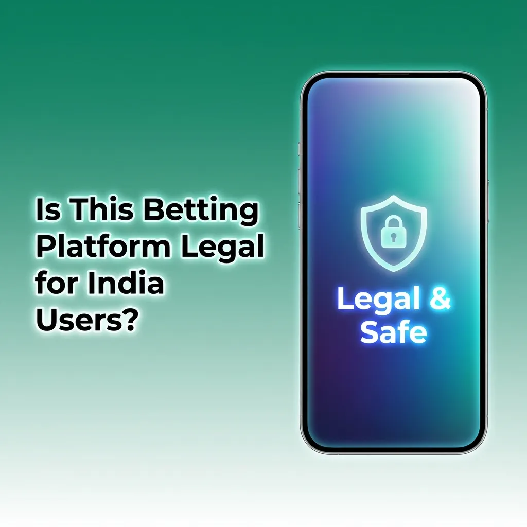 Illustration about legality and safety of an online betting platform for Indian users, highlighting licensing and protections