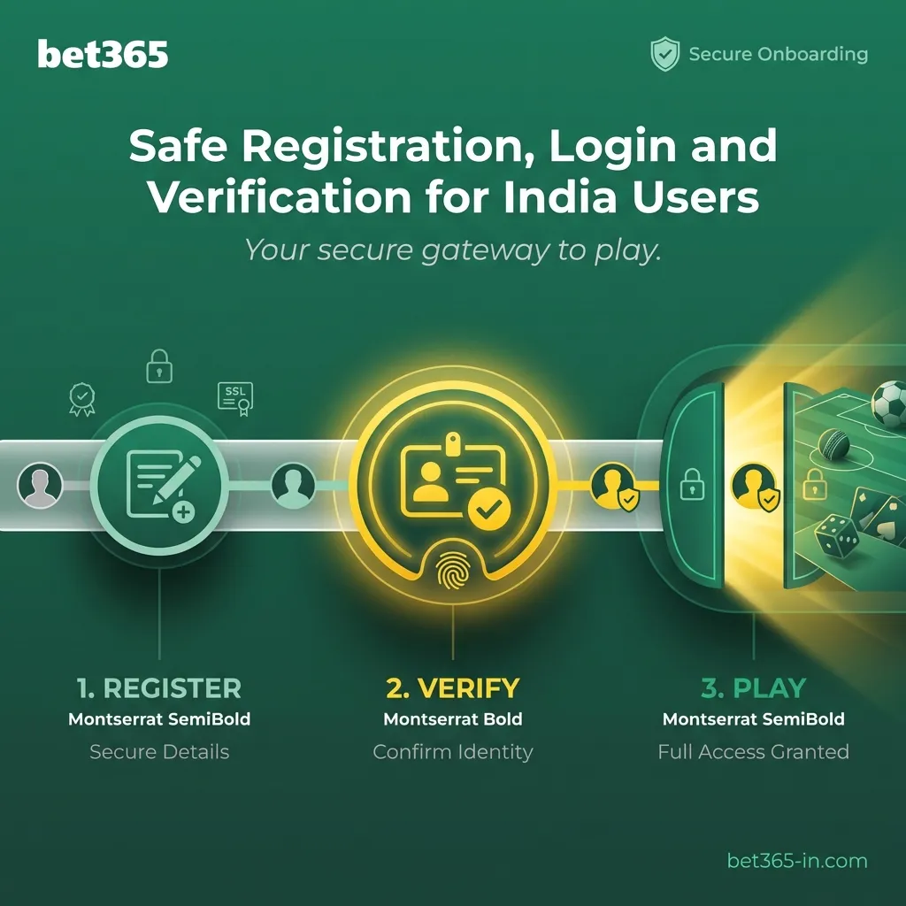 Safe registration, login, and verification for India users on Bet365
