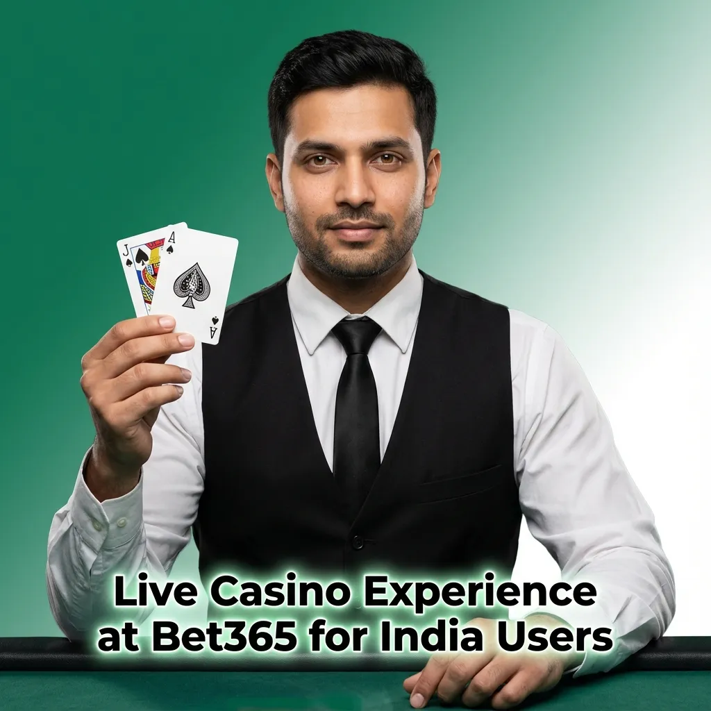 Indian player on phone watching Bet365 live casino dealers and roulette wheel in a studio-style streaming interface
