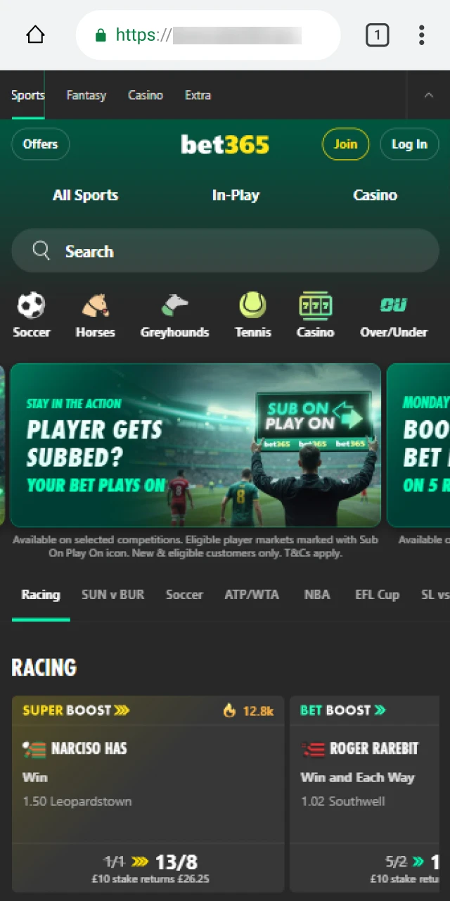 Download the latest Bet365 APK file to your Android phone