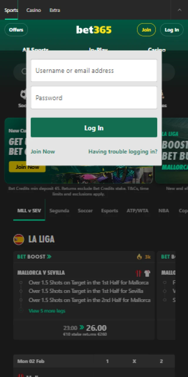 Sign in and configure your Bet365 iOS app settings and INR deposit method