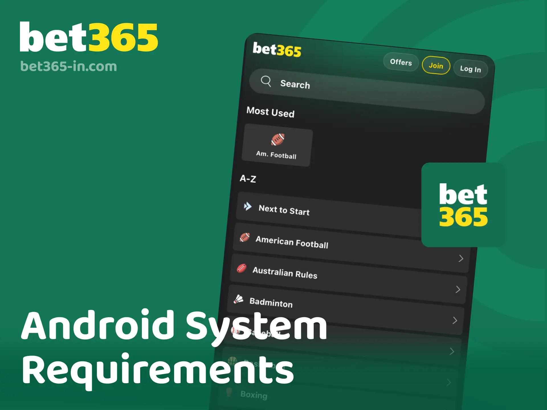 Android system requirements and compatible devices for Bet365 app including Samsung and OnePlus.