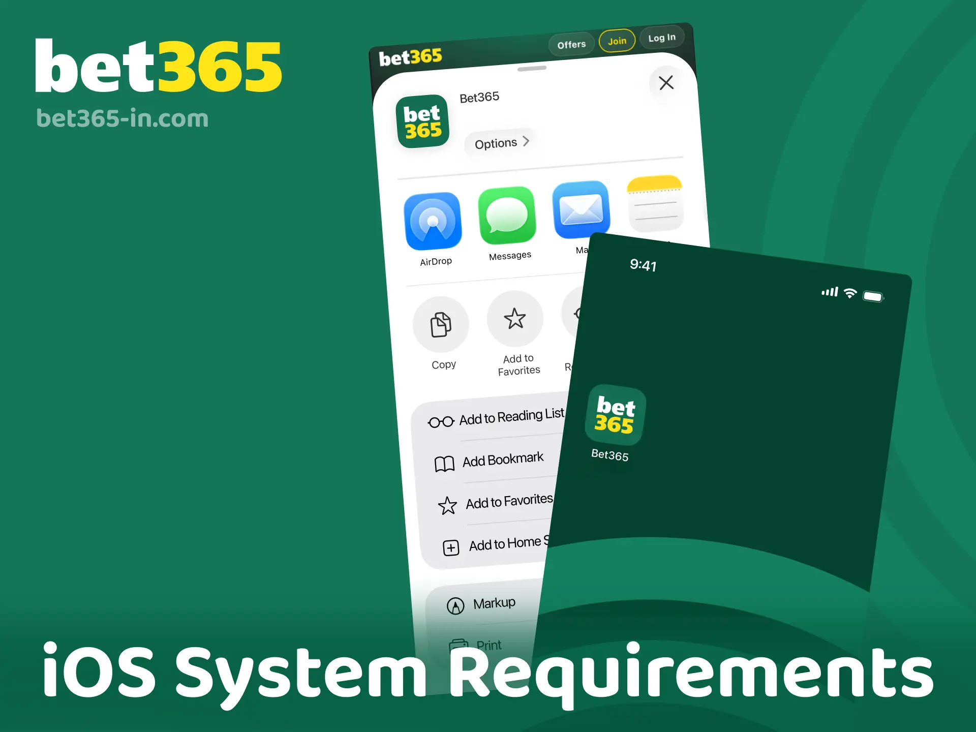 iOS system requirements and compatible devices for Bet365 app including iPhone and iPad.