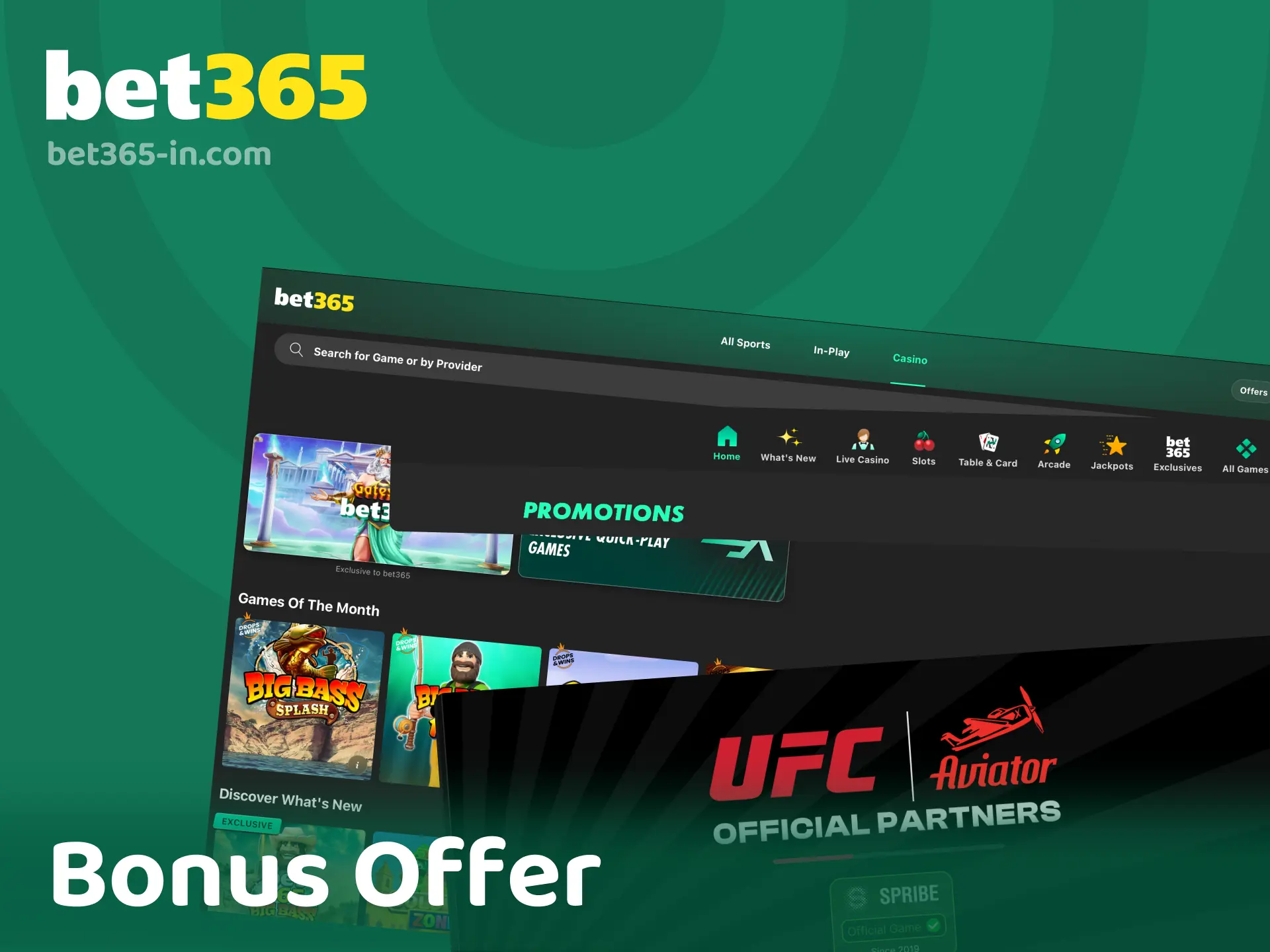 Bonus offer for playing Aviator on Bet365 India with extra funds on your deposit.