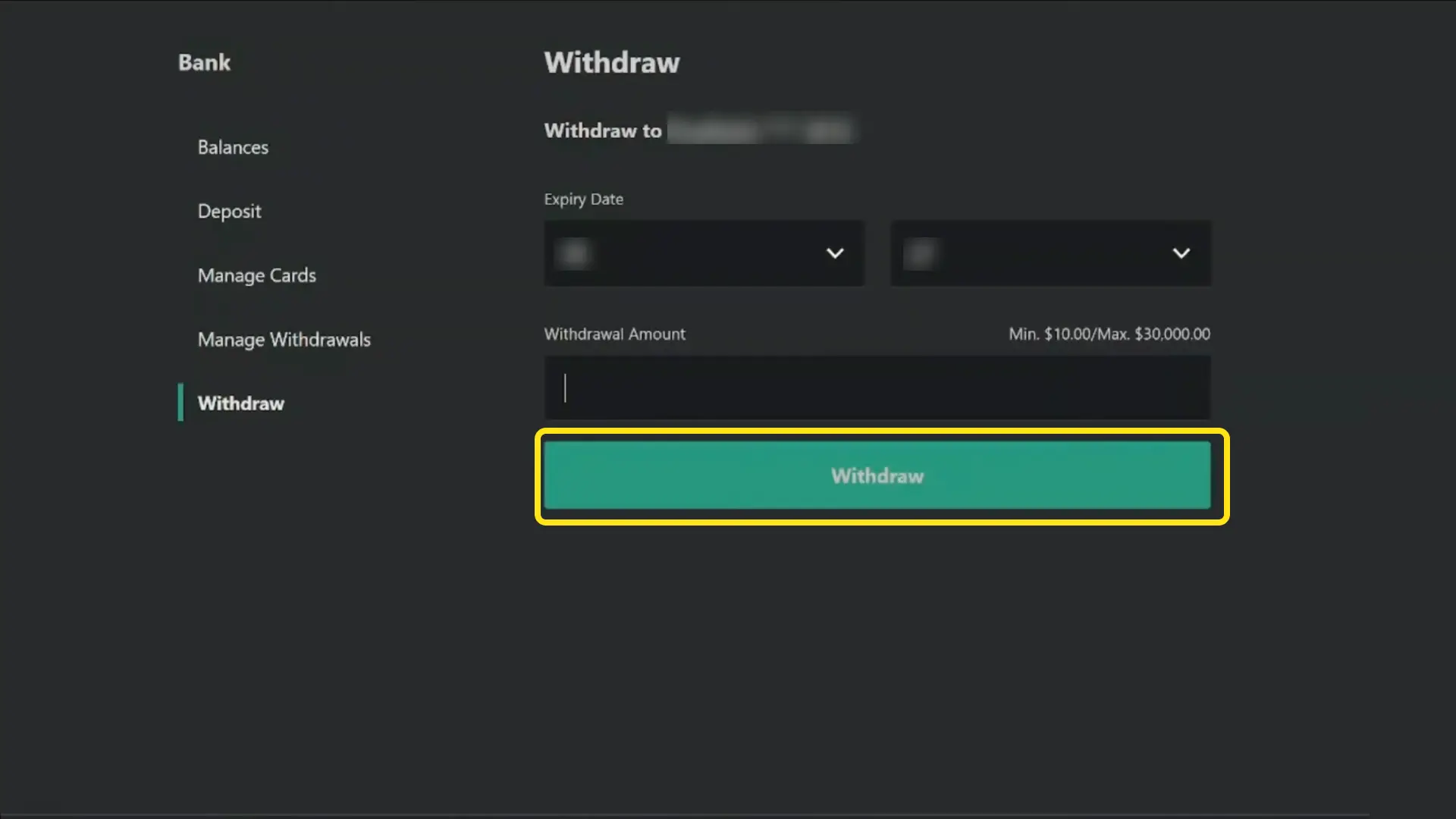 Review your withdrawal details on Bet365 India and confirm to receive your funds.